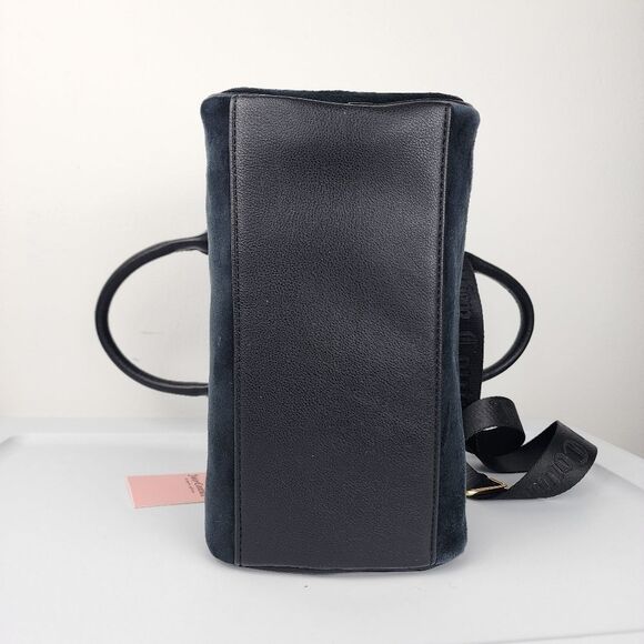 Juicy Couture Bag Obsession Satchel Black Velour Velvet Rhinestone Purse Handbag - Picture 9 of 14